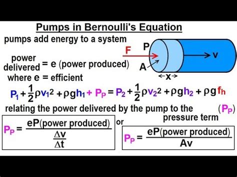 bernoulli's equation centrifugal pump|bernoulli equation with pump work.